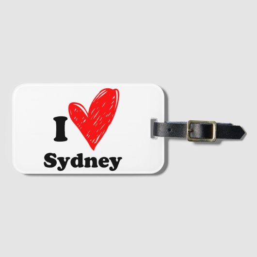 Étiquette À Bagage J'aime Sydney (Devant Horizontal)