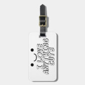 Étiquette À Bagage J'Aime Tout Ce Qui Est Mal (Devant Vertical)