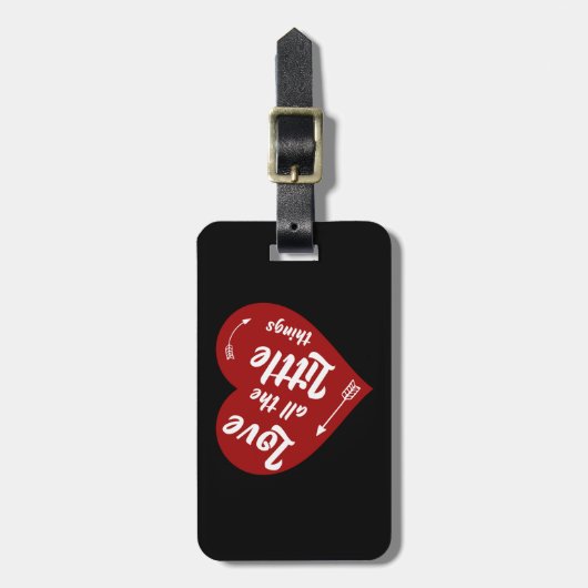 Étiquette À Bagage J'aime toutes les petites choses design (Devant Vertical)