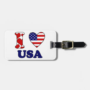 Étiquette À Bagage J'aime USA