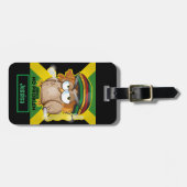 Étiquette À Bagage Jamaïque Rasta Owl (Devant horizontal)