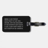 Étiquette À Bagage James Webb Space Telescope Golden Mirror (JWST) (Dos horizontal)