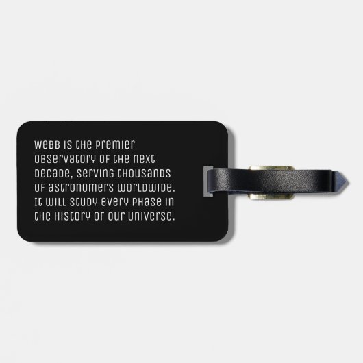 Étiquette À Bagage James Webb Space Telescope Golden Mirror (JWST) (Dos horizontal)