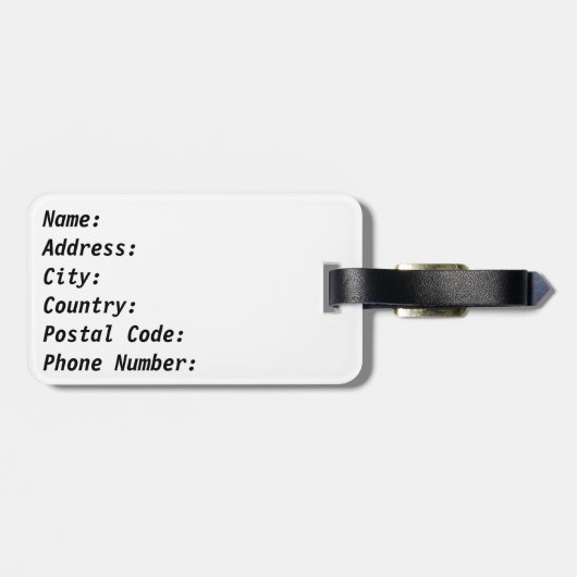 Étiquette À Bagage Japon (Dos horizontal)