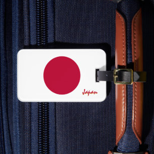 Étiquette À Bagage Japon Balises de bagage, drapeau patriotique japon
