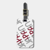 Étiquette À Bagage Japon Japonais Drapeau couleurs Motif de typograph (Devant Vertical)