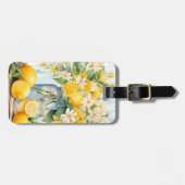 Étiquette À Bagage Jar à fleurs de citron d'été (Devant horizontal)