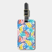 Étiquette À Bagage Jardin botanique bleu sauvage d'été (Devant Vertical)