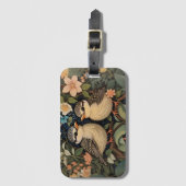 Étiquette À Bagage Jardin botanique de deux mignons bébés oiseaux (Devant Vertical)