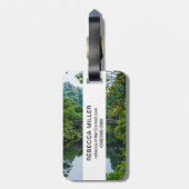Étiquette À Bagage Jardin Coréen Et Pont (Dos Vertical)