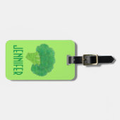 Étiquette À Bagage Jardin de Brocoli vert Produits végétaux (Devant horizontal)