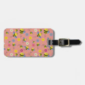 Étiquette À Bagage Jardin de fleurs d'abeilles douces (Devant horizontal)