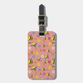 Étiquette À Bagage Jardin de fleurs d'abeilles douces (Devant Vertical)