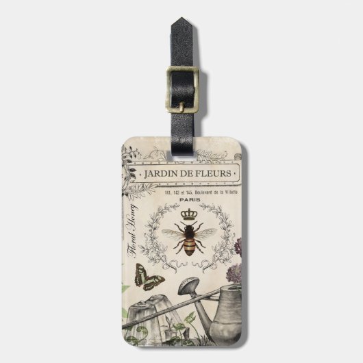 ÉTIQUETTE À BAGAGE JARDIN DES BEE FRANÇAIS (Devant Vertical)