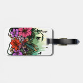 Étiquette À Bagage Jardin des colibris (Dos horizontal)