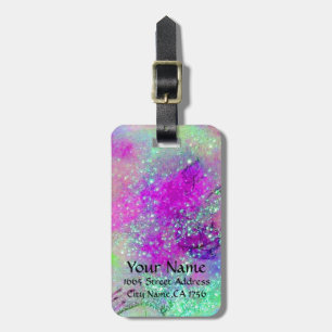 Étiquette À Bagage JARDIN DES OMBRES PERDUES - Rose violet Aqua Blue