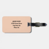 Étiquette À Bagage Jardin Floral Fleur sauvage d'été (Dos horizontal)