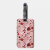 Étiquette À Bagage Jardin lunaire en rouge (Dos Vertical)