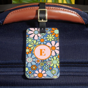 Étiquette À Bagage Jardin Retro Joyeux Floral 60s les années 70 Perso