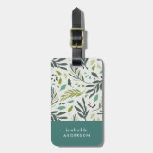 Étiquette À Bagage Jardin Whimsy Greenery Personnalisé (Devant Vertical)
