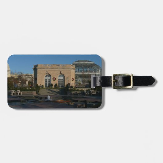 Étiquette À Bagage Jardins botaniques à Noël à Washington DC (Devant horizontal)