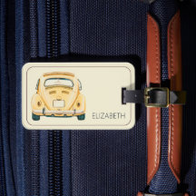 Jaune Buggy Bug Voiture Vintage Classique Personna