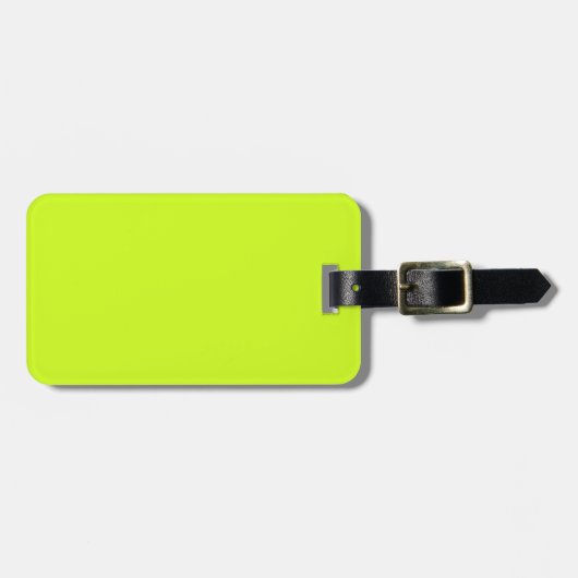 Étiquette À Bagage Jaune de chaux (couleur solide) (Devant horizontal)