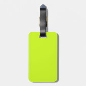 Étiquette À Bagage Jaune de chaux (couleur solide) (Dos Vertical)