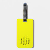 ÉTIQUETTE À BAGAGE JAUNE DRÔLE QUE VOUS NE RESSEMBLEZ PAS À MON (Dos Vertical)
