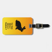 Étiquette À Bagage Jaune / Lapin Orange (Devant horizontal)