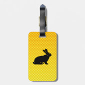 Étiquette À Bagage Jaune / Lapin Orange (Dos Vertical)