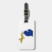 Étiquette À Bagage Jaune nommé d'art de mot d'État du Michigan (Devant Vertical)