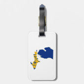 Étiquette À Bagage Jaune nommé d'art de mot d'État du Michigan (Dos Vertical)