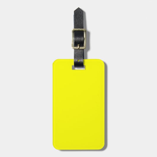 Étiquette À Bagage Jaune solide (Devant Vertical)