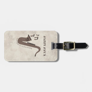 Étiquette À Bagage Jazzy Java-Grains de Café-Saxophone-