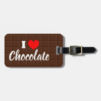 Je coeur chocolat étiquettes de voyage pour valise