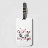 Étiquette À Bagage Je crois en les anges (Devant Vertical)