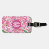 Étiquette À Bagage Je dentelle le motif floral d'aquarelle (Devant horizontal)