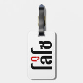 Étiquette À Bagage Je M'Appelle LOSO Henri Script En Langue Thaïlanda (Dos Vertical)