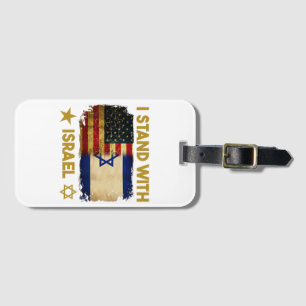 Étiquette À Bagage Je me tiens avec Israël T-shirt Je me tiens avec I