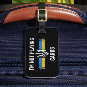 Étiquette À Bagage Je ne joue pas aux cartes - Zelensky Words 2025