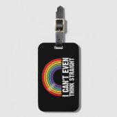 Étiquette À Bagage Je ne peux même pas penser directement mois de la  (Devant Vertical)