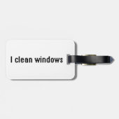 Étiquette À Bagage Je nettoie les fenêtres (Dos horizontal)