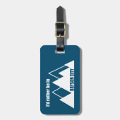 Étiquette À Bagage Je préfère être à Bryson City Mountain (Devant Vertical)