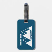 Étiquette À Bagage Je préfère être à Bryson City Mountain (Dos Vertical)