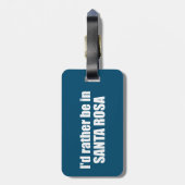 Étiquette À Bagage Je préfère être à Père Noël Rosa en Californie (Dos Vertical)