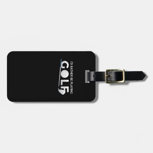 Étiquette À Bagage Je préfère jouer au golf (Devant horizontal)