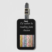 Étiquette À Bagage Je préfère lire Jane Austen (Devant Vertical)
