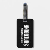 Étiquette À Bagage Je préfère me déchiqueter (Dos Vertical)