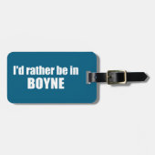 Étiquette À Bagage Je préférerais être à Boyne Michigan (Devant horizontal)